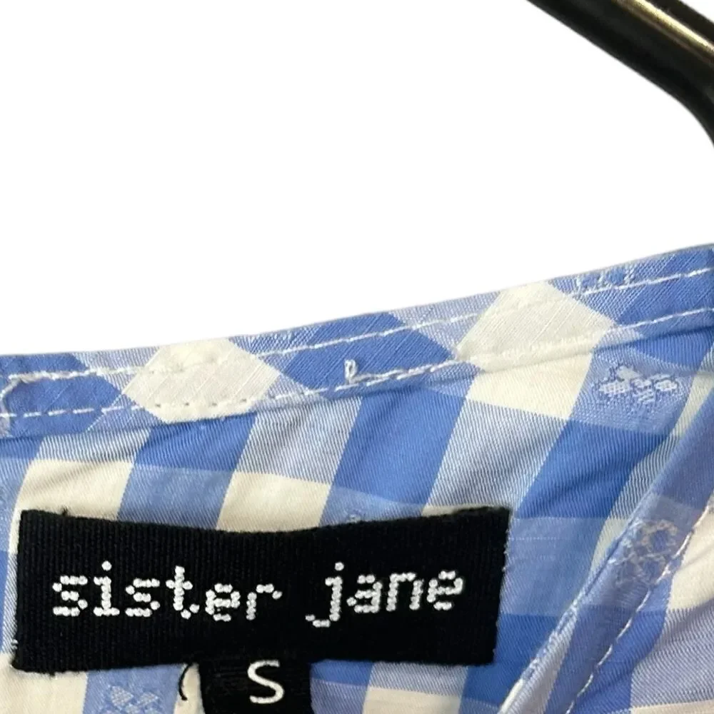 Sister Jane Giggle Plaid Gingham Puff Sleeved midi Dress (collar not included) - Picture 9 of 11